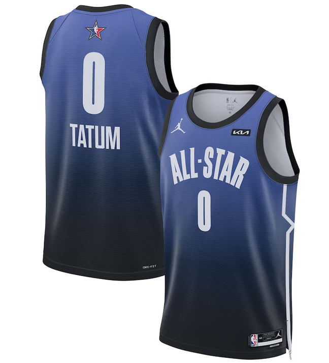 Men's 2023 All-Star #0 Jayson Tatum Blue Game Swingman Stitched Basketball Jersey Men's 2023 All-Star #0 Jayson Tatum Blue Game Swingman Stitched Basketball Jersey